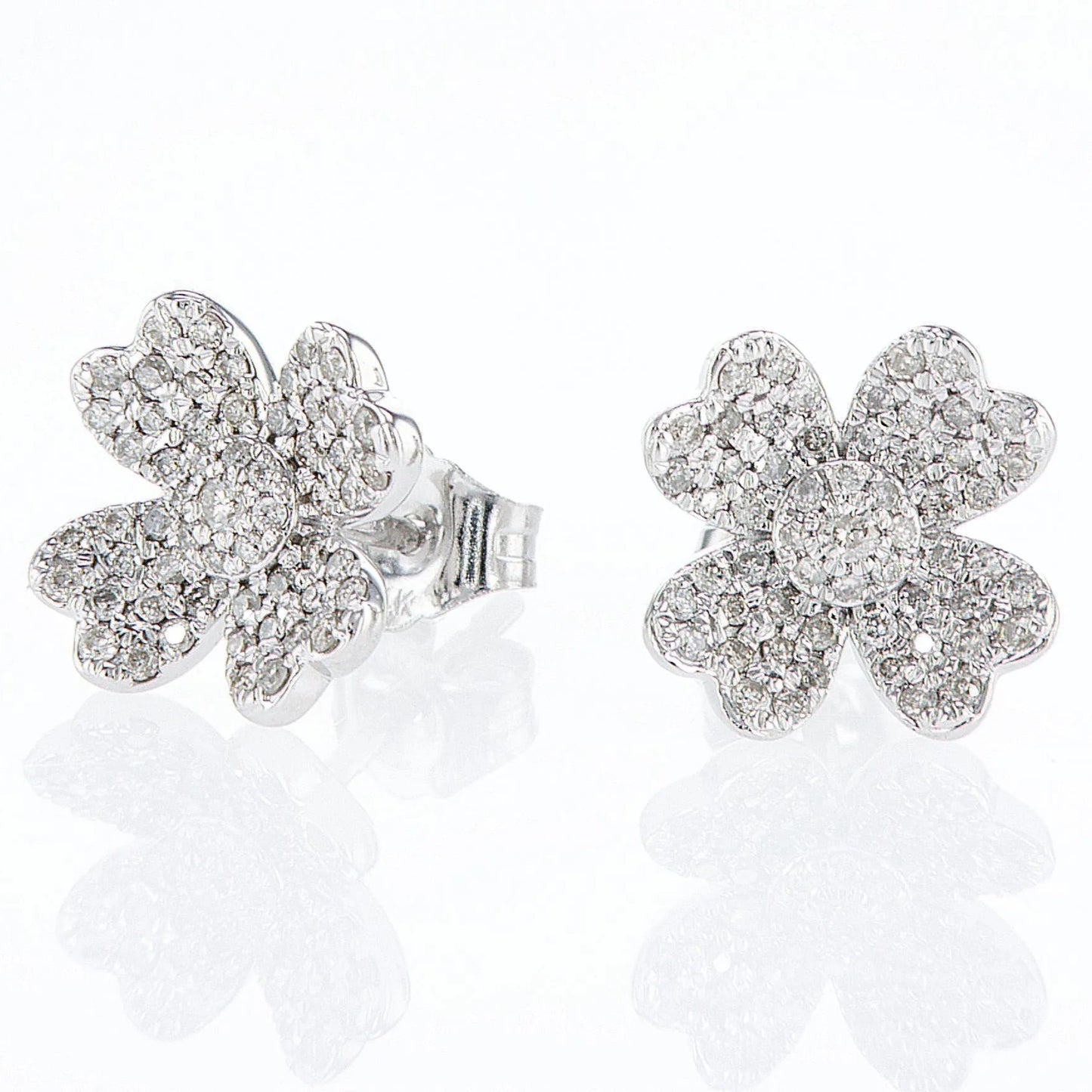 0.48 Ct Natural Diamond Melanie Stud Earrings - Helodia Jewelry