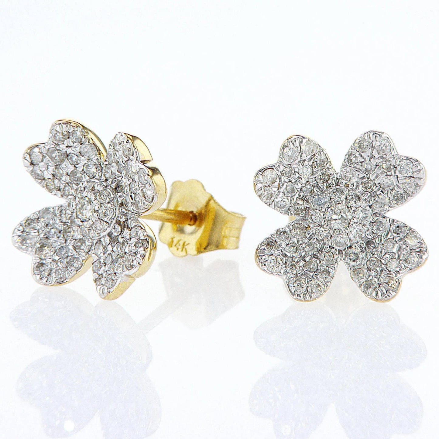 0.48 Ct Natural Diamond Melanie Stud Earrings - Helodia Jewelry