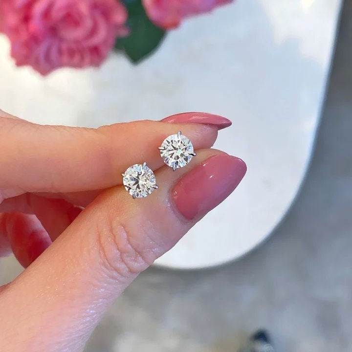 Lab Diamond Stud Earrings - Helodia Jewelry
