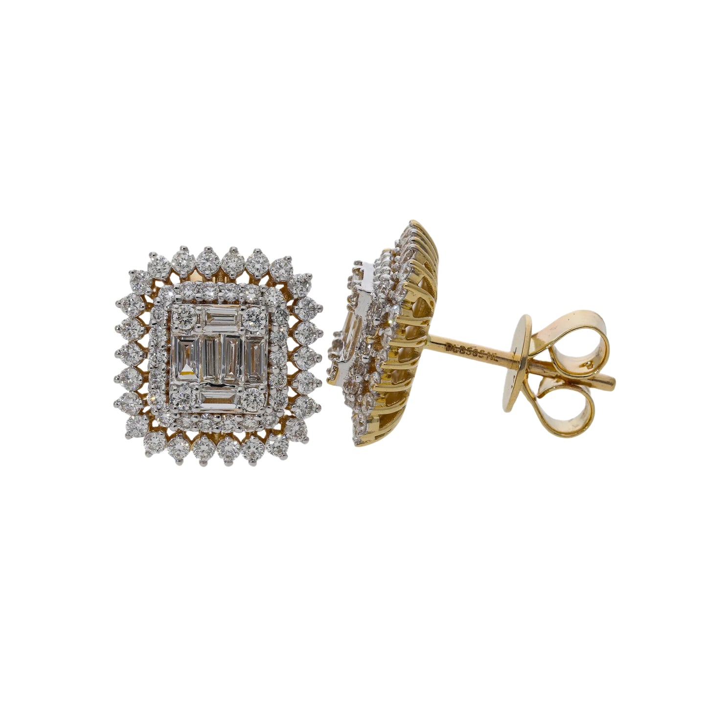 1.13 Ct Natural Diamond Aura Earrings - Helodia Jewelry