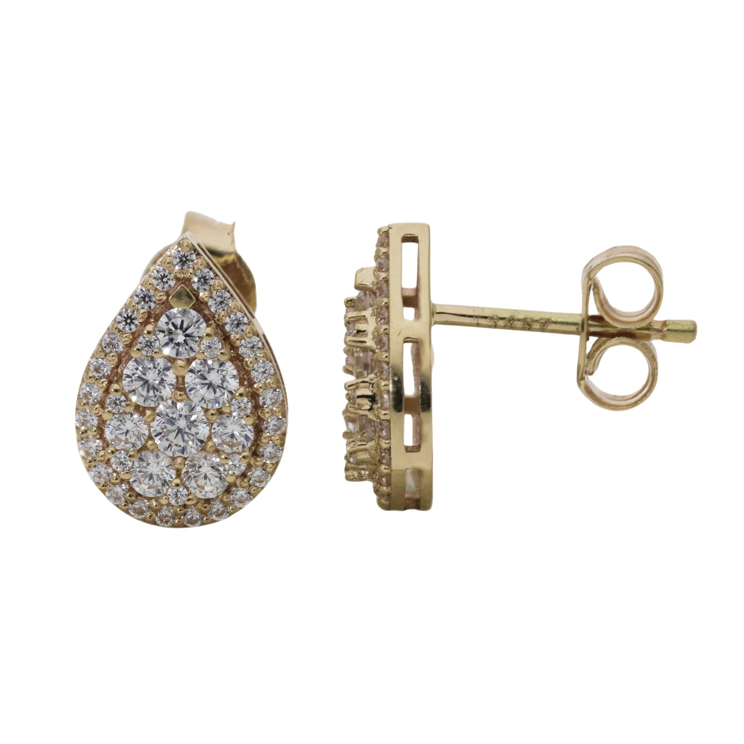 0.97 Ct Natural Diamond Dewdrop Shaped Earrings - Helodia Jewelry