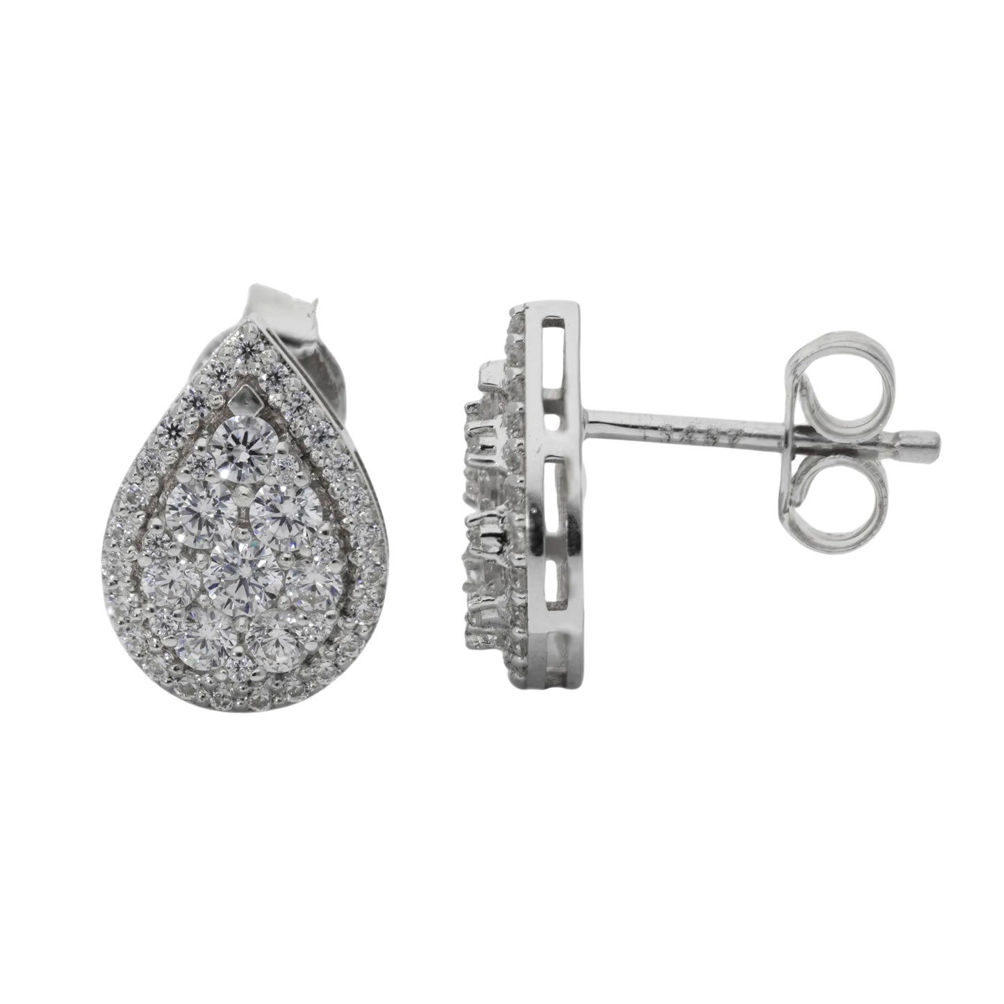 0.97 Ct Natural Diamond Dewdrop Shaped Earrings - Helodia Jewelry