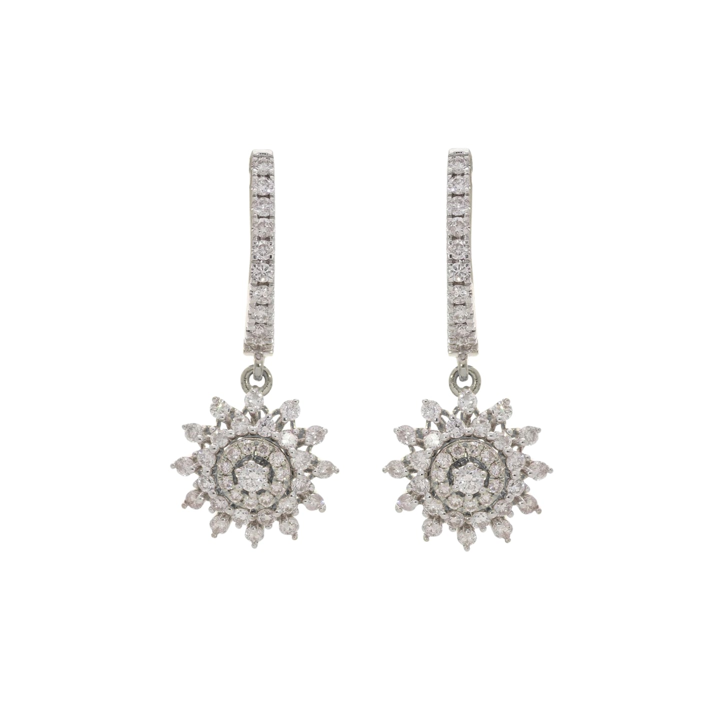 1.70 Ct Natural Diamond Helios Earrings