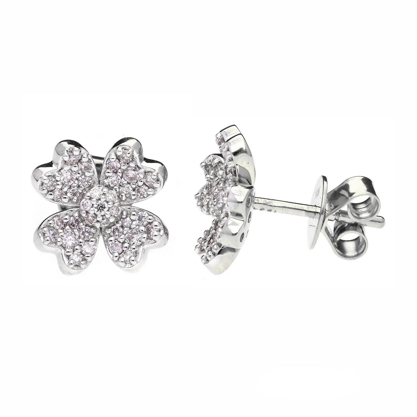0.48 Ct Natural Diamond Melanie Stud Earrings - Helodia Jewelry