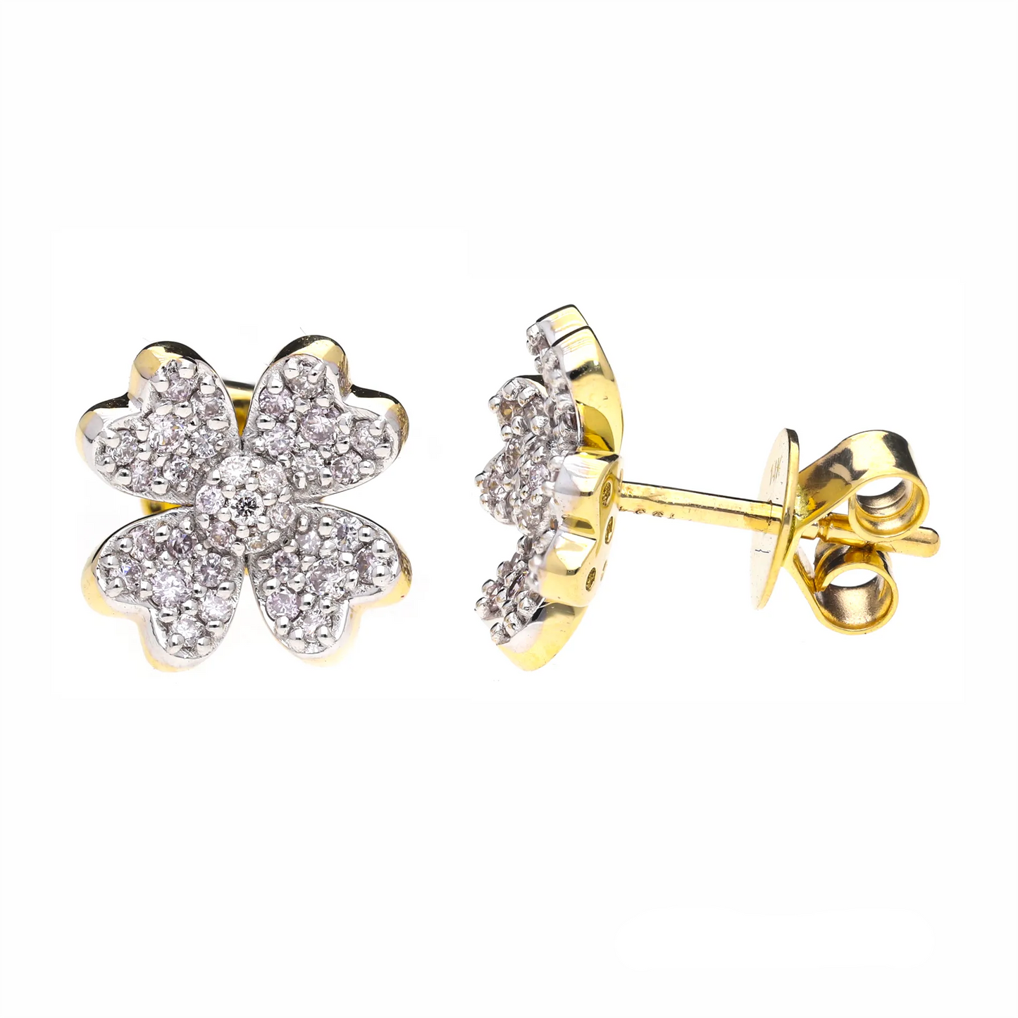 0.48 Ct Natural Diamond Melanie Stud Earrings - Helodia Jewelry