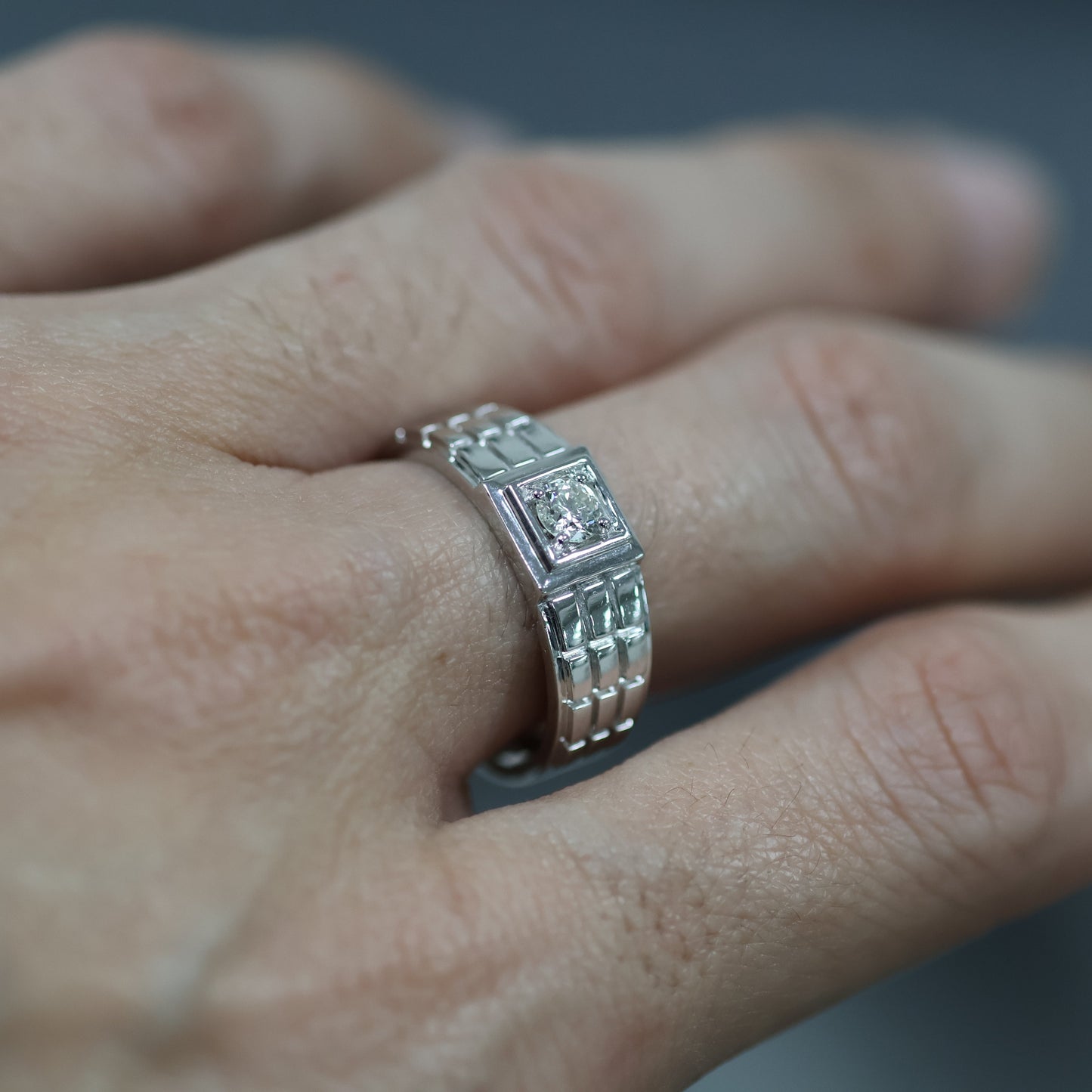 0.31 Ct Natural Brilliant Cut Diamond Apollo Ring - Helodia Jewelry