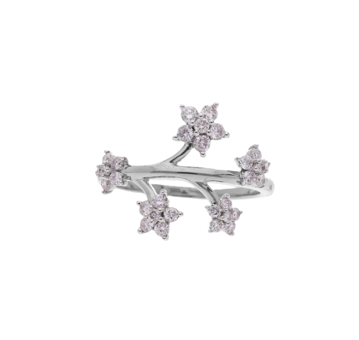0.68 Ct Helodia's Flowers Diamond Ring - Helodia Jewelry