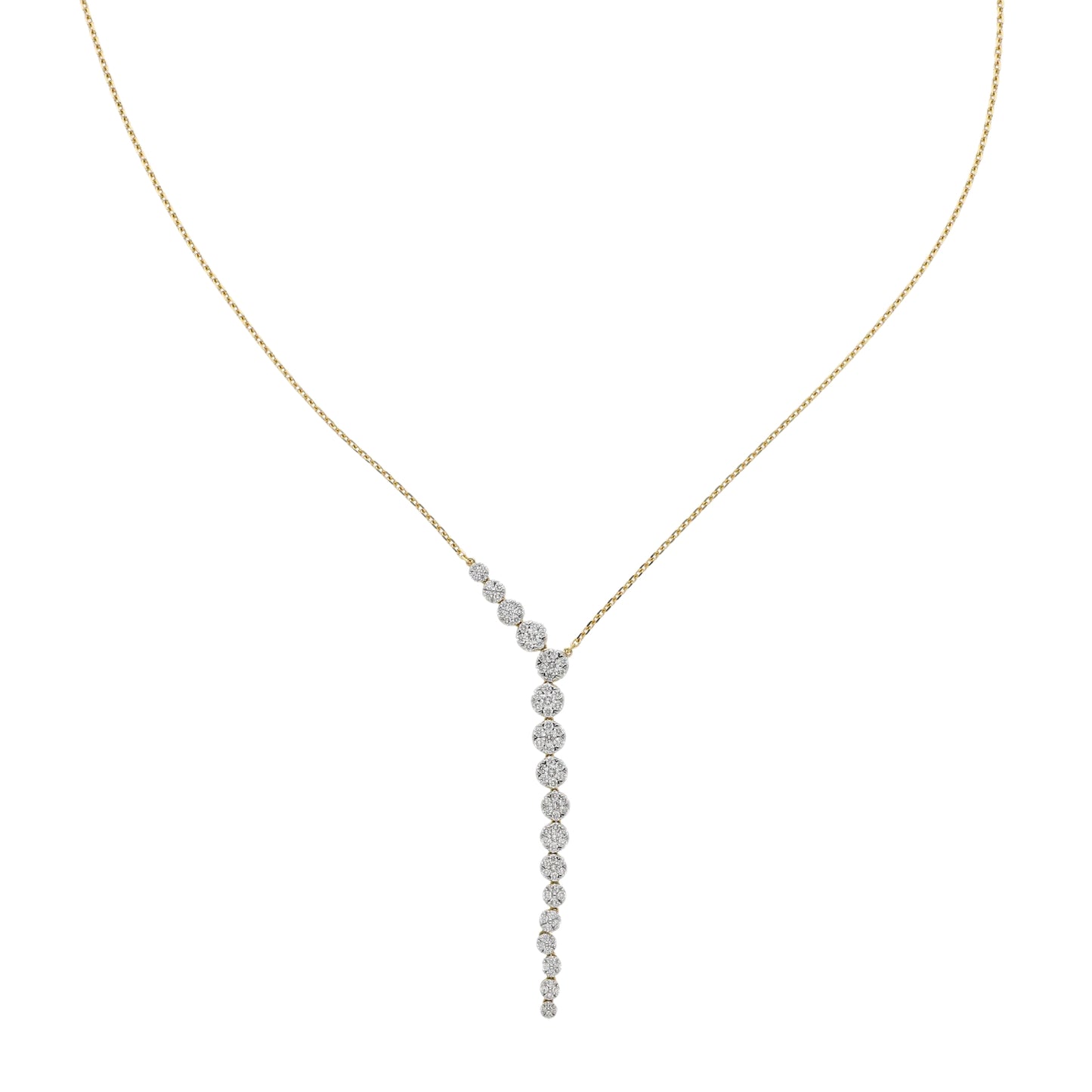 1.20 Ct Natural Diamond Lariat Necklace
