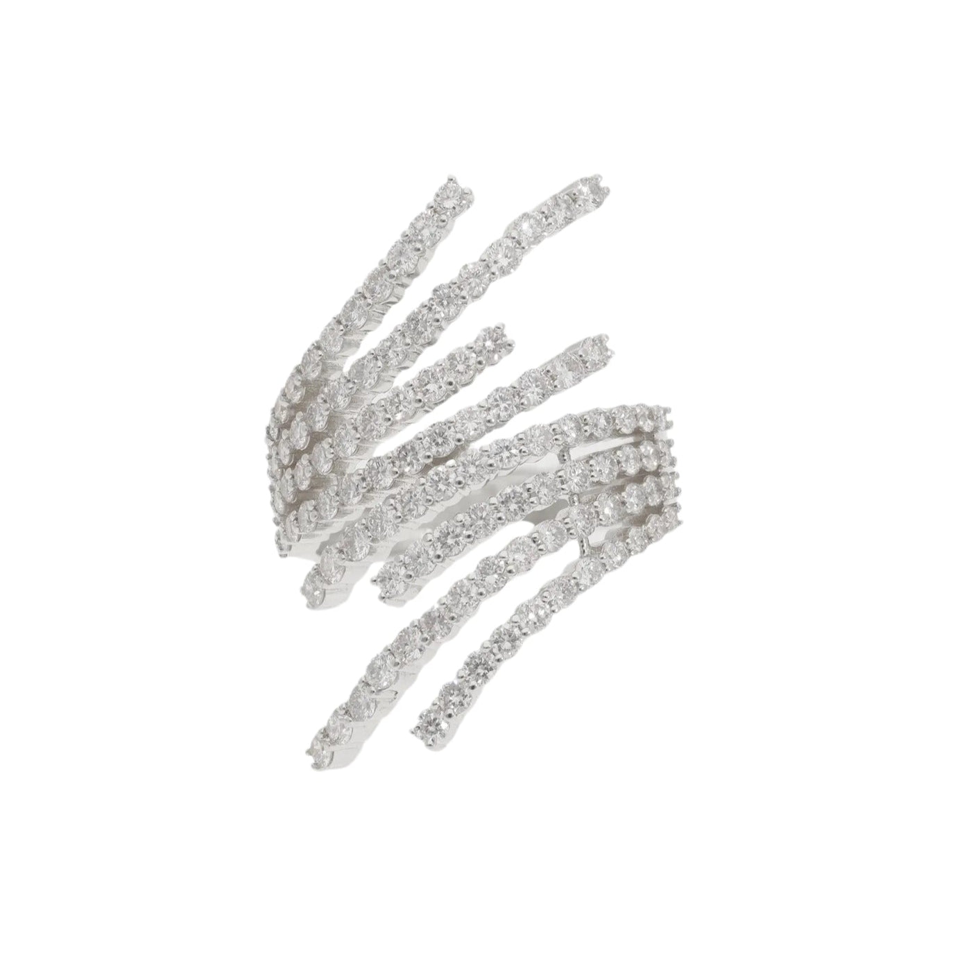 1.76 Ct Natural Pavé Diamond Diva Ring - Helodia Jewelry