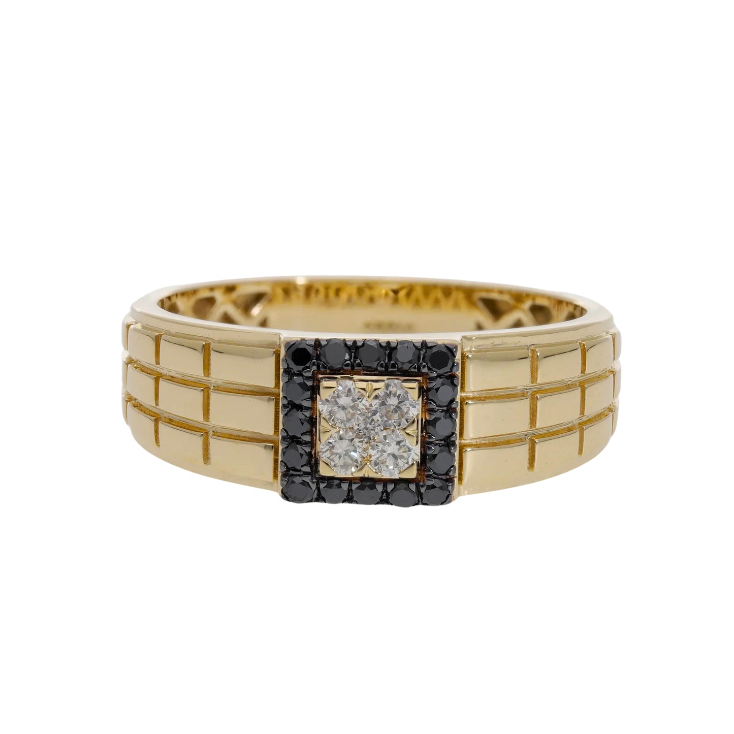 0.40 Ct Natural Black Diamond Apollo Ring - Helodia Jewelry