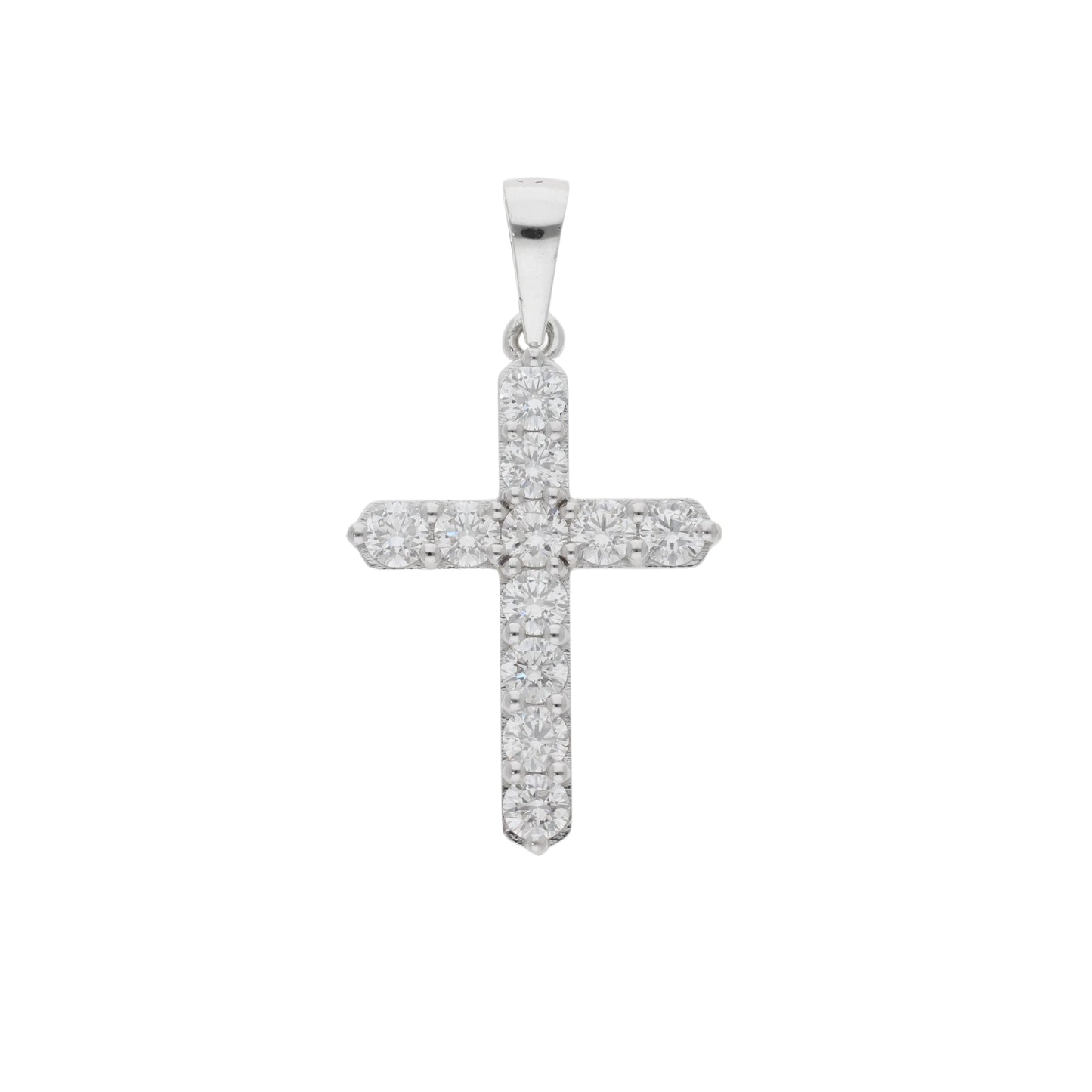 1.90 Ct Natural Diamond Cross Charm