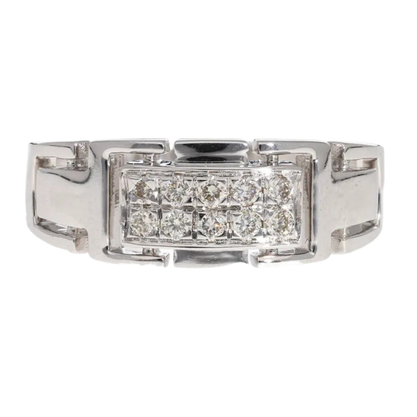 0.30 Ct Natural Diamond Puzzle Ring - Helodia Jewelry