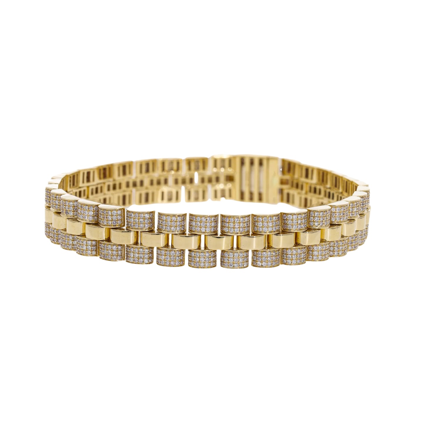 3.50 Ct Royal Natural Diamond Link Bracelet - Helodia Jewelry