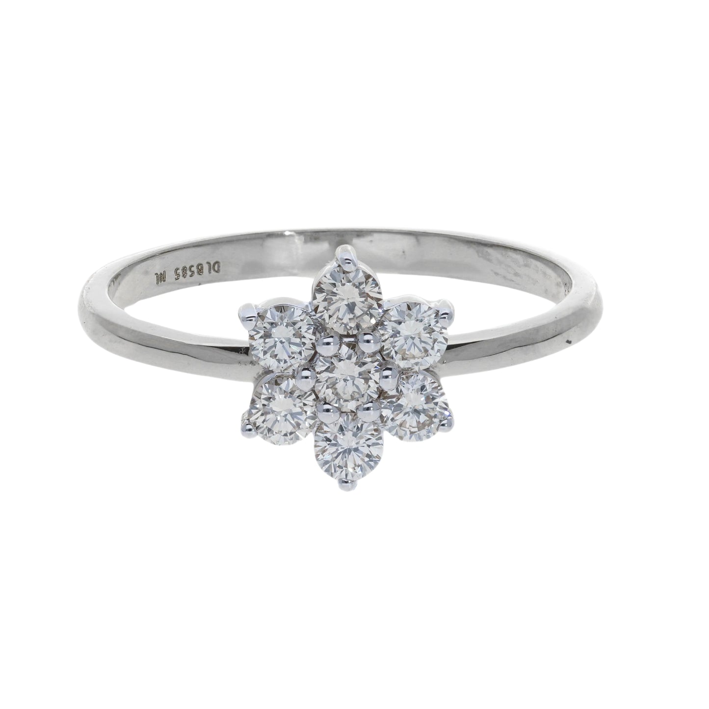 0.50 Natural Diamond Helodia's Flower Ring - Helodia Jewelry