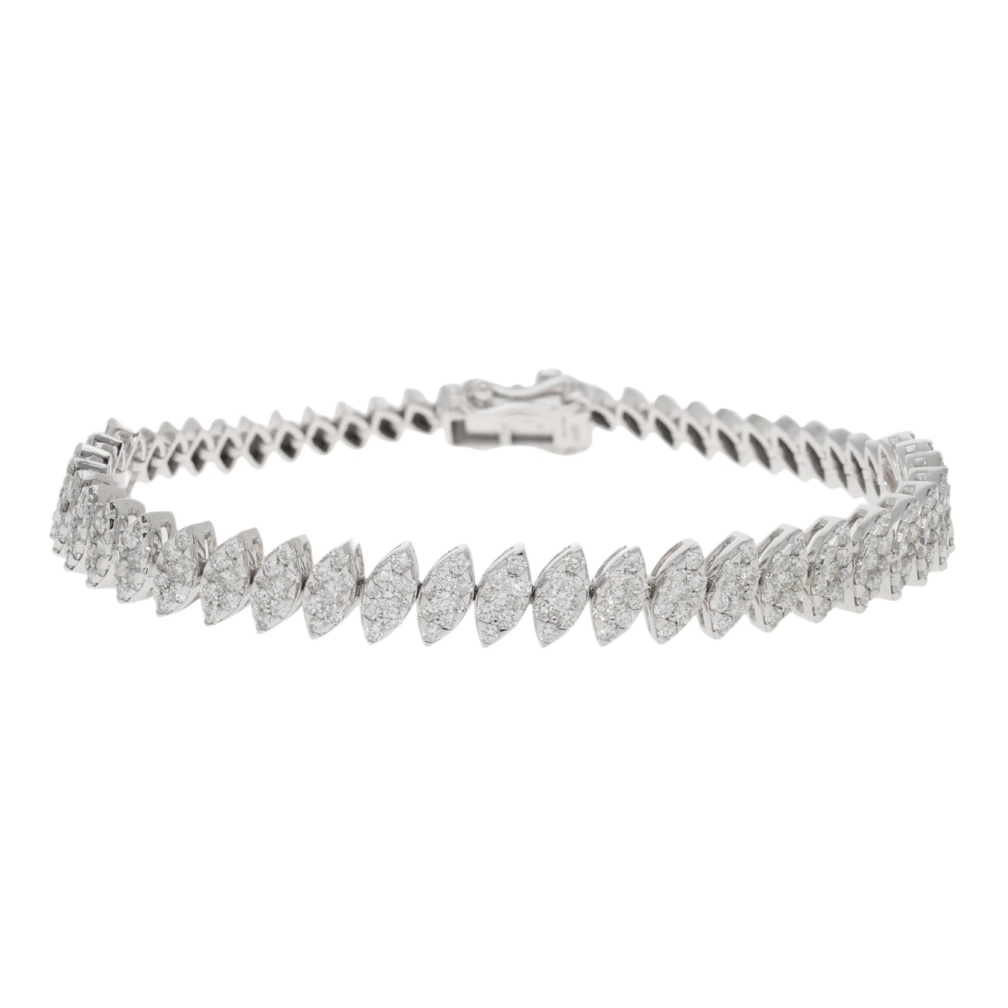2.70 Ct Natural Diamond Marquise Shaped Tennis Bracelet