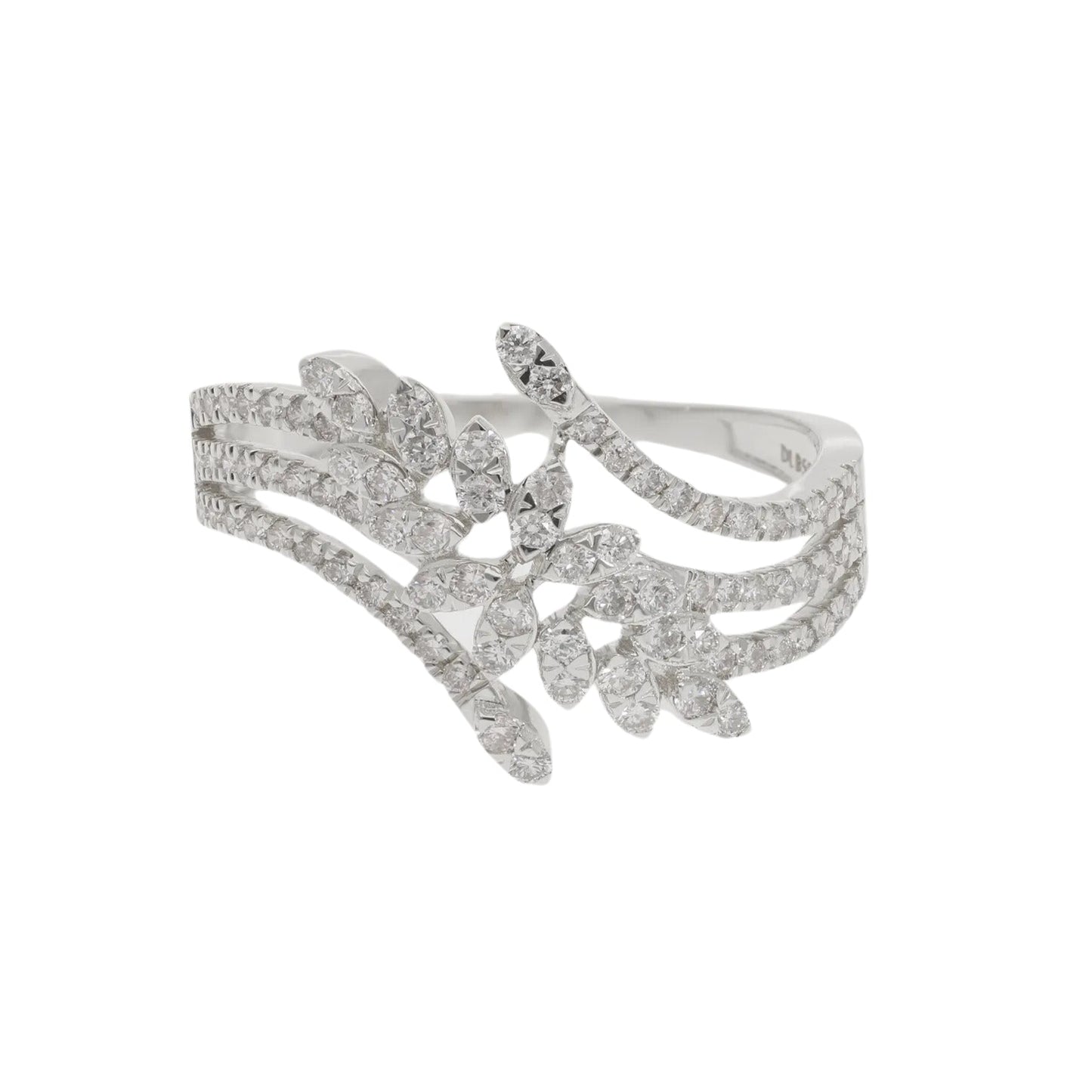 0.64 Ct Natural Pavé Diamond Athena Ring - Helodia Jewelry