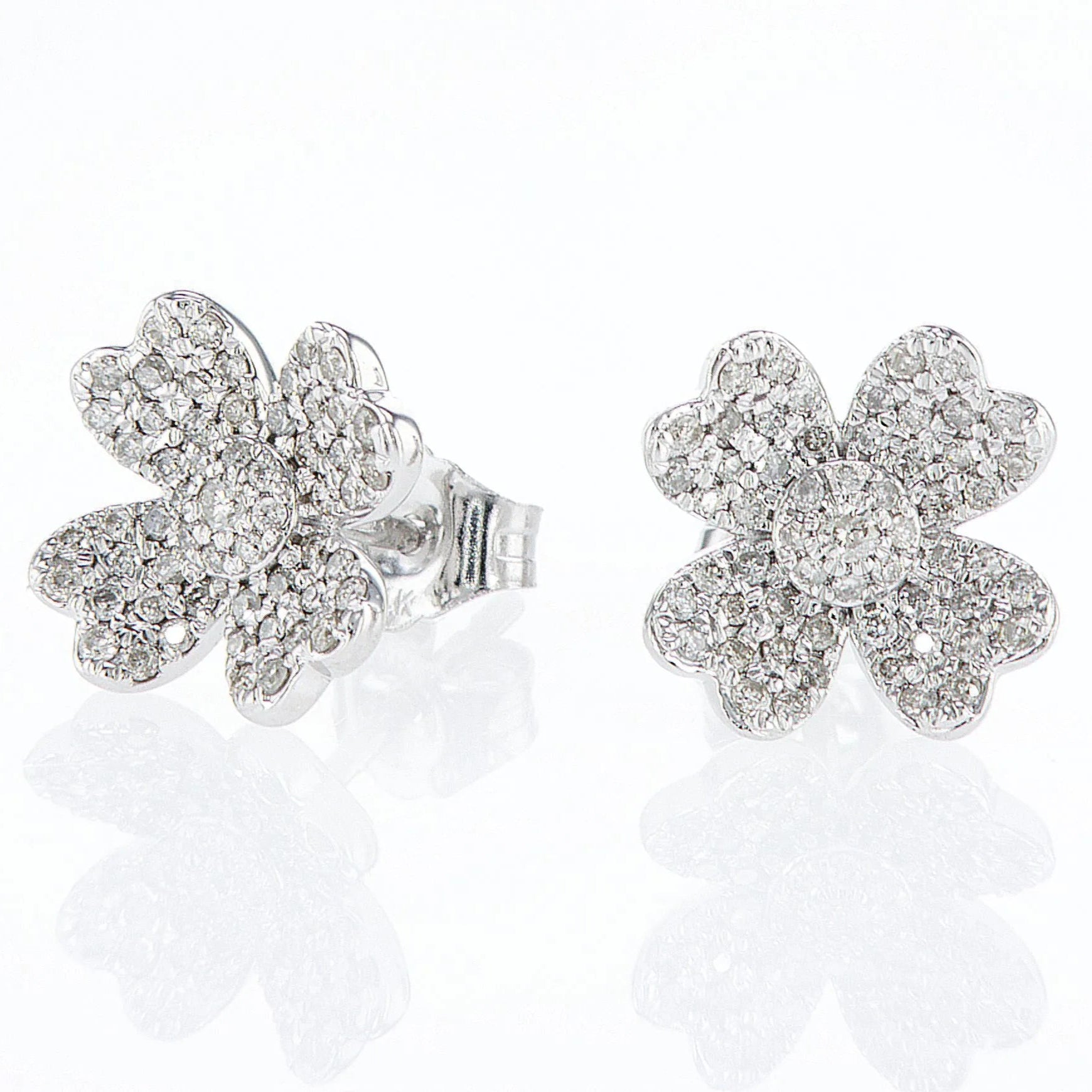 0.48 Ct Natural Diamond Melanie Stud Earrings - Helodia Jewelry