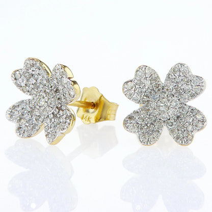 0.48 Ct Natural Diamond Melanie Stud Earrings - Helodia Jewelry