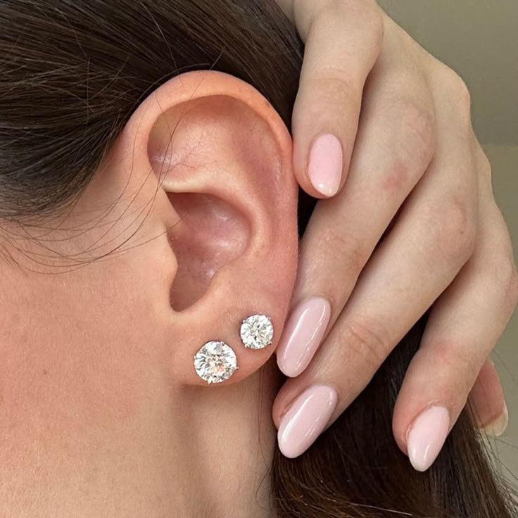 Lab Diamond Stud Earrings - Helodia Jewelry
