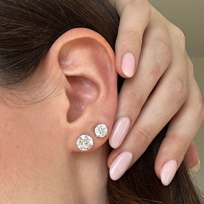 Lab Diamond Stud Earrings - Helodia Jewelry