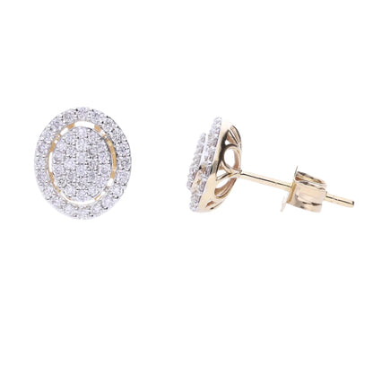 0.51 Ct Natural Diamond Halo Mia Earrings