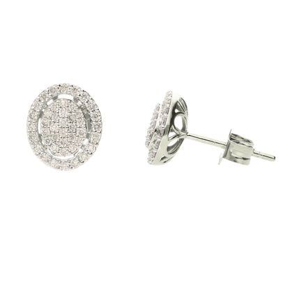 0.51 Ct Natural Diamond Halo Mia Earrings