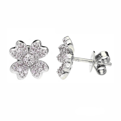 0.48 Ct Natural Diamond Melanie Stud Earrings - Helodia Jewelry