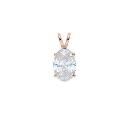 Lab Oval Cut Diamond Pendant