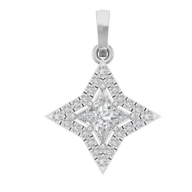 0.53 Ct Natural Diamond Star Charm