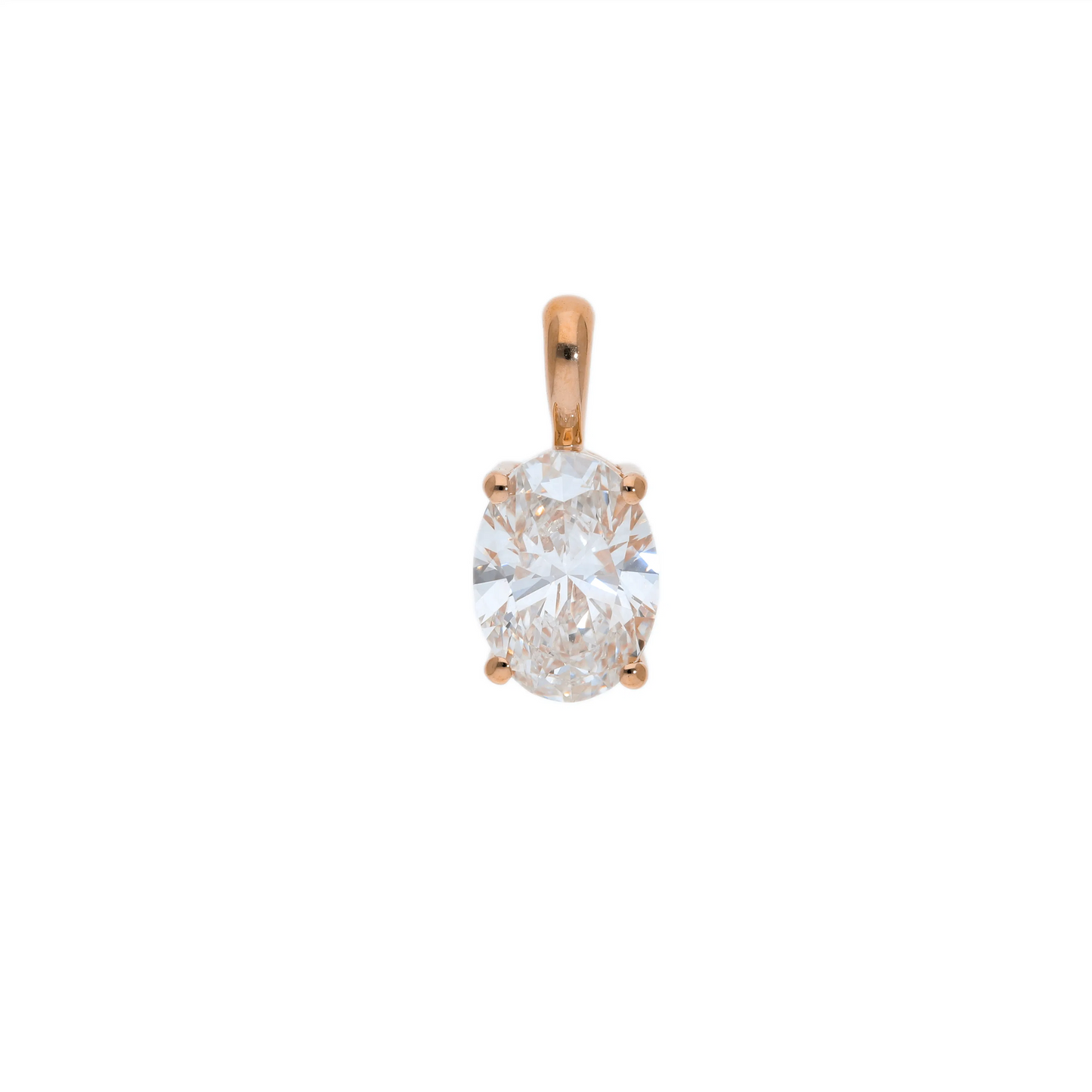 Lab Oval Cut Diamond Charm