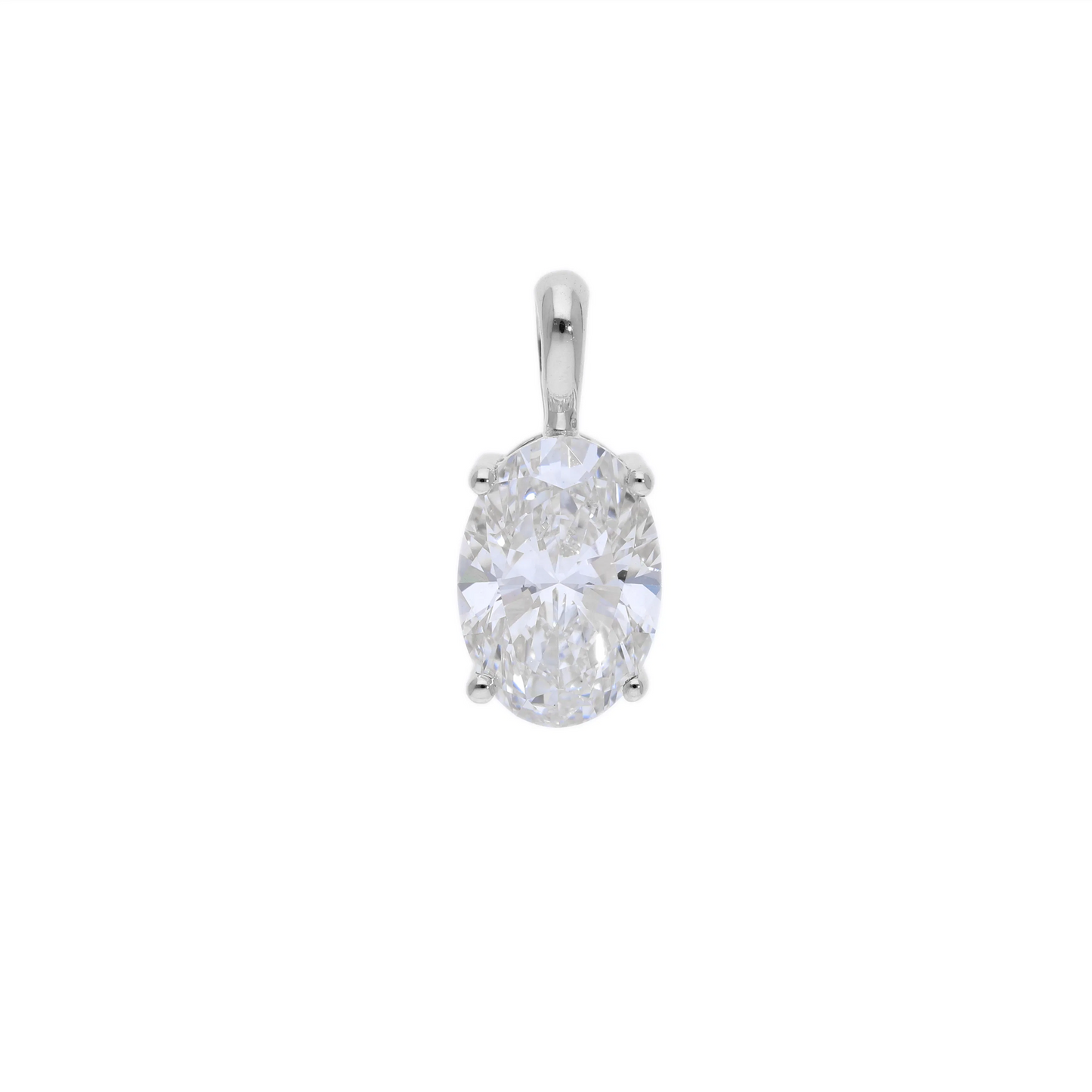Lab Oval Cut Diamond Charm