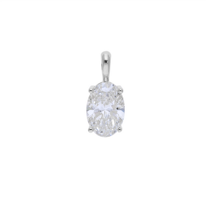 Lab Oval Cut Diamond Charm