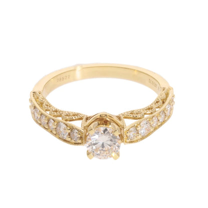 0.80 Ct Natural Brilliant Cut Diamond Engagement Ring