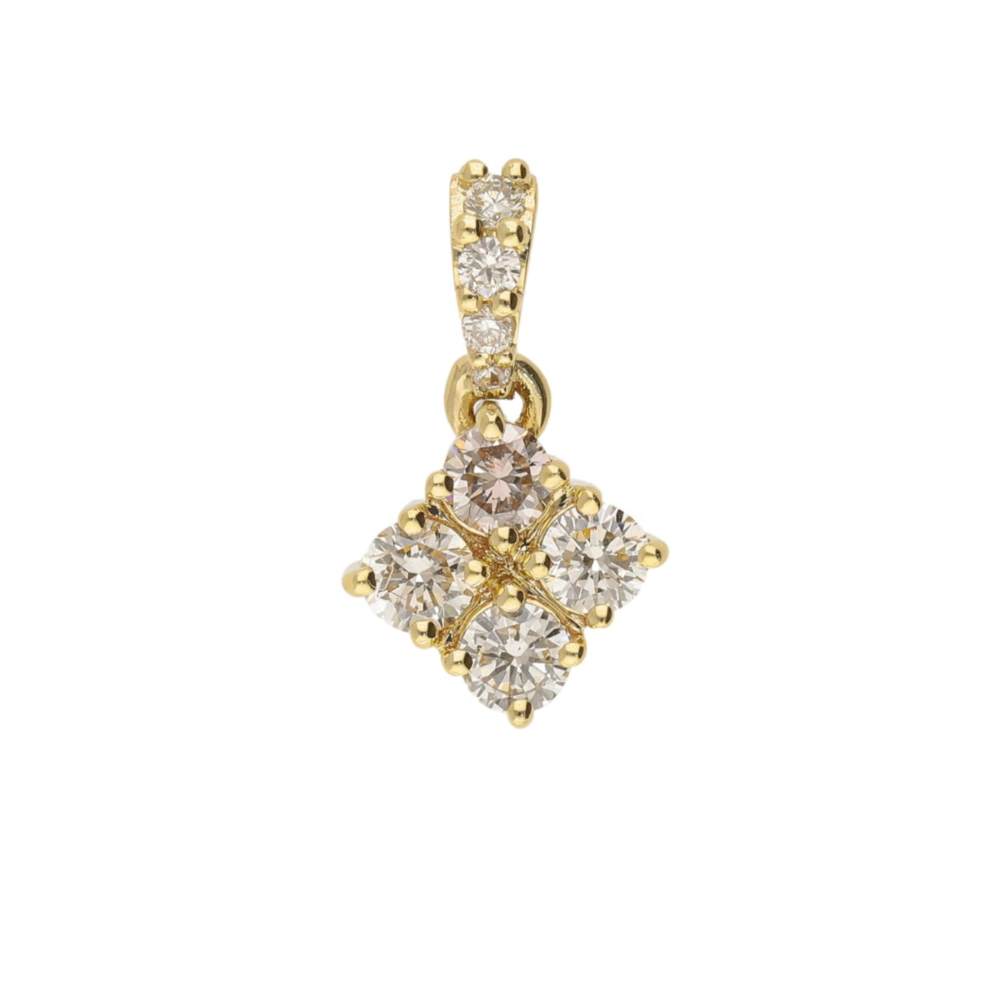0.30 Ct Natural Diamond Rhombus Charm