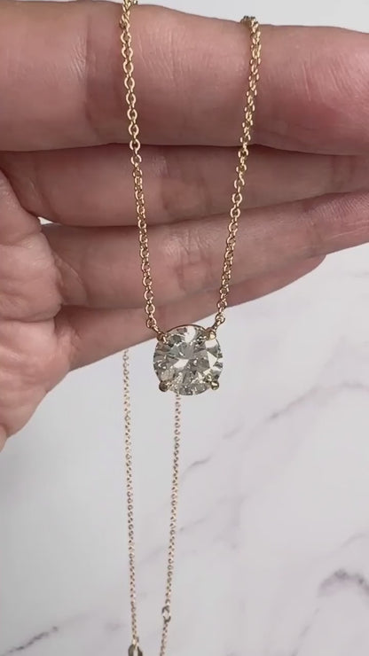Lab Grown Diamond Solitaire Necklace